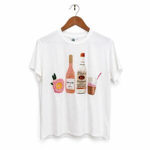 Queen of Sparkles Tito’s Vodka Sequin Graphic Tee Shirt White Women’s Size Small